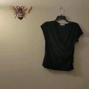 Stephen and Casey, black blouse, small